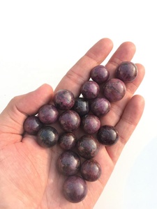 Esfera de estrella de rubí Natural 100% genuino de calidad Natural Bola de corindón de rubí de alta calidad bola redonda pulida para decoración del hogar - Product Image 6