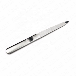 Lime à ongles en acier inoxydable avec logo personnalisé, double face, outil professionnel de manucure et pédicure, fournisseur OEM de marques privées - Product Image 4