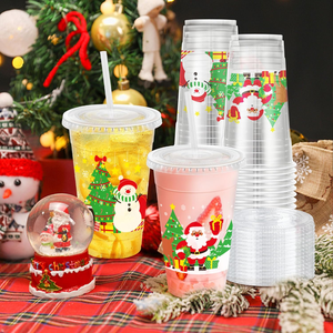 Vasos Desechables Modernos de 20 oz, PET/PLA, Antiderrames, Libres de BPA, Ecológicos, Duraderos, con Tapas y Pajitas para Café, Smoothies y Bebidas Frías - Product Image 4