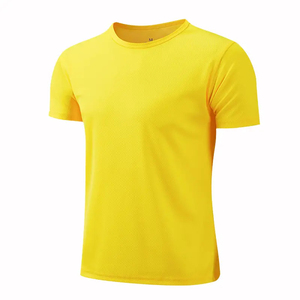 Vente en gros 100% coton coupe régulière t-shirt tricoté lourd pour hommes personnalisé teint en plaine séchage rapide sérigraphie solide haute - Product Image 3