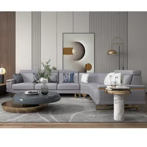 Divano ad angolo Set mobili soggiorno nuovo Design servizio OEM utilizzando come divani per la casa dal Vietnam Facture pronto per l'esportazione