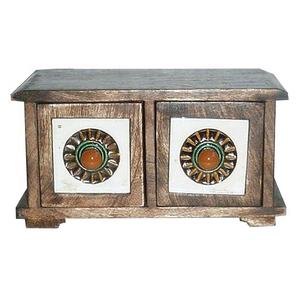 Handmade <b>Wooden</b> Drawers Treasure Chest Jewelry <b>Box</b> Lock Vintage Home Decorative Boxes for Rings Craft Gift Item High Quality - Product Image 1