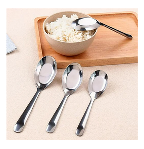 Cuchara de sopa de acero con espejo Juego de cucharas de cubiertos de acero inoxidable de 6 piezas Fabricante personalizado Mayorista directo de fábrica - Product Image 3