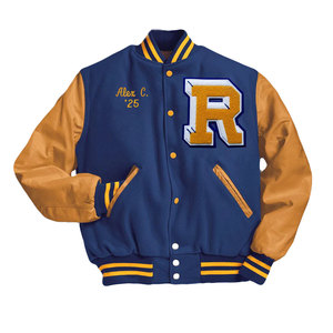 Chaqueta Varsity personalizada invierno de alta calidad mangas de cuero universidad béisbol Letterman lana Varsity chaqueta para hombres de alta calidad - Product Image 1