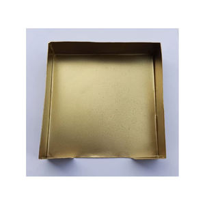 Porte-serviettes carré en métal plaqué laiton fait à la main, finition brillante moderne, décoration de table de fête de Noël haut de gamme, approvisionnement en vrac - Product Image 6