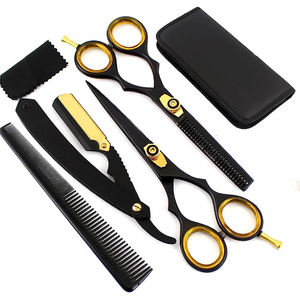 7 pouces japonais en acier gaucher coiffure lame droite salon de coiffure ciseaux de coupe de cheveux - Product Image 5