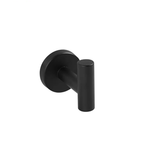 Porte-serviettes unipolaire en acier inoxydable 304 noir mat Porte-serviettes double moderne pour chambre à coucher, hôtel ou cuisine - Product Image 6