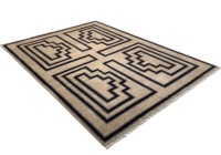 2024 Best Selling Luxury Modern Area Rug Hand Knotted Wool Carpet Two-Tone Attractive Design for Home Decoration I Custom Size