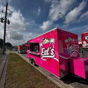 Camion bouffe de rue mobile entièrement équipé pour la vente de crème glacée et traiteur Camion bouffe de rue d'occasion Camion bouffe de rue pour l'extérieur Prêt pour l'approvisionnement - Product Image 2