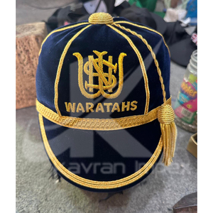 Logotipo personalizado Rugby Honor Cap Color rojo Rugby Cap con bordado de oro Gorra de rugby más vendida - Product Image 1