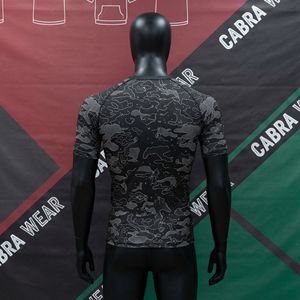 Rashguard BJJ personnalisé, manches courtes, spandex/polyester, écologique, séchage rapide, hautement élastique, compression, pour No-Gi - Product Image 3