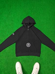 Sweat à capuche zippé décontracté d'hiver imprimé par broderie DTF personnalisée, 100% coton, respirant, polaire doux de qualité supérieure, couleur pleine, sans fissures - Product Image 4