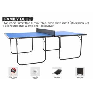 Stag Iconic Family Series Full-Size Professional <b>Table</b> <b>Tennis</b> <b>Table</b> MDF Indoor Ping Pong Sport Equipment <b>Foldable</b> Design Outdoor - Product Image 2