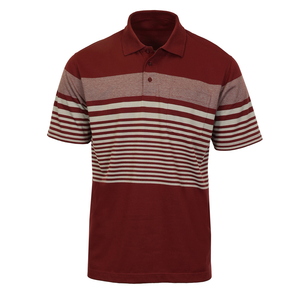 Polo de manga corta para hombre de último diseño 2025, Polo de algodón con cuello vuelto a rayas de diseño personalizado para hombre de BD - Product Image 3