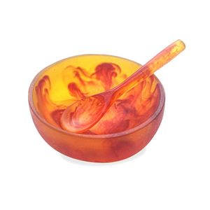 CUENCO DE SERVICIO SINTÉTICO COMPARADO DE LIMPIEZA Nuevo diseño Diseños de cuencos de resina para servir Resina transparente con cocina hecha a mano - Product Image 3