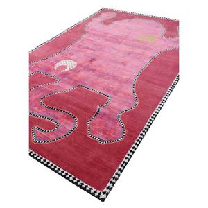 Alfombra Majnun Rosa y Morada, Tejida a Mano con Lana y Seda, Diseño Abstracto, para Hogar, Pasillo y Sala de Estar - Alfombras Jaipur ZA - Product Image 2