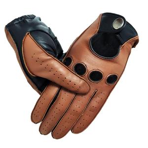 Gants de conduite en peau de mouton personnalisés de haute qualité gants en cuir d'hiver non doublés couture extérieure décontracté usage quotidien thermique - Product Image 2