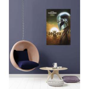Póster de Papel Decorativo de Pared con Diseño Moderno de Mandalorian y Grogu al Atardecer - Product Image 5