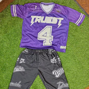 Top tendance personnalisé hommes été survêtement personnalisé 2 pièces survêtement hommes à manches courtes Jersey T-shirt et pantalon vêtements décontractés - Product Image 1