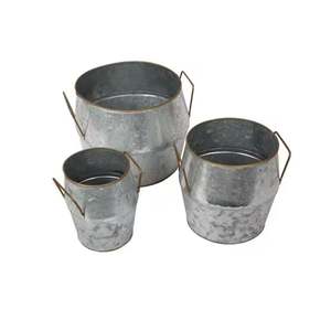 Maceta decorativa para jardín moderno, maceta para plantas, venta al por mayor, macetas galvanizadas de primera calidad con soporte al mejor precio - Product Image 2