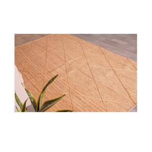 Tapis de décoration moderne en jute naturel tressé à la main avec motif de diamant Style de village indien pour la prière - Product Image 2