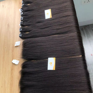Extensiones de cabello humano vietnamita crudo 100%, extensiones rectas de hueso en grandes cantidades, pelucas de alta calidad disponibles - Product Image 1