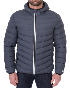 Chaqueta de Invierno para Hombre, Acolchada, con Capucha, Cuello Alto, Logotipo Frontal, Resistente al Viento e Impermeable - Product Image 5