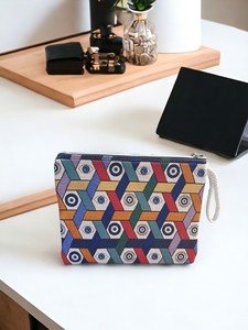 DAFNI <b>BIG</b> PAZAR Hand Embroidery & Hand Drawn Design Fabric Clutch Bag - Product Image 1