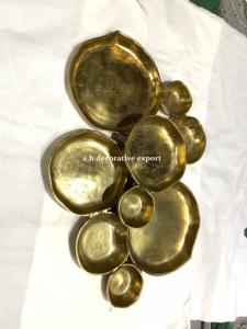 Vente en gros de 9 bols à compartiments en or, plat de service, centre de table pour mariage, vaisselle, plat de service, plat à compartiments - Product Image 4