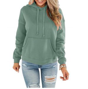 Sudadera con capucha para mujer superventas al por mayor recién llegado diseño de poliéster y algodón de alta calidad para la temporada de invierno cuello con capucha - Product Image 1