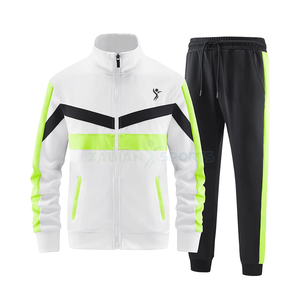 Trinda Fitness Custom Logo 2-Piece XL Plus Size Men's Adults Winter <b>Tracksuit</b> Casual Streetwear Midweight <b>Polyester</b>/Cotton - Product Image 6