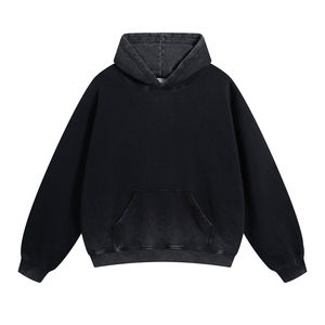 Personalizado de los hombres de peso pesado sudaderas con capucha Fabricante Pullover Streetwear Full Puff Print Oversized Acid Wash Hoodies - Product Image 5