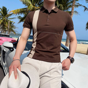 2023 nouveau coton hommes Polos couleur unie classique Polo hommes à manches courtes haut qualité décontracté affaires Social Polo hommes S-5XL - Product Image 3