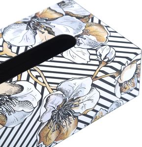 Caja de pañuelos de algodón hecha a mano de calidad de exportación MDF ecológico con diseño de impresión de bloque Regalo de vida sostenible de HF Crafts - Product Image 3