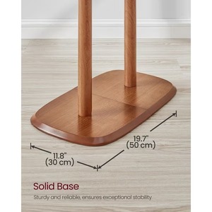 Wood and Metal Coat <b>Rack</b> Brass Finish - Product Image 4