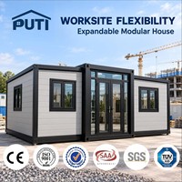 Maison conteneur modulaire extensible de 10 pieds de qualité supérieure, villa préfabriquée compacte avec salle de bain pour le glamping