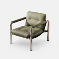 Fauteuil italien de luxe léger, minimaliste, moderne, vintage, en acier inoxydable, créatif, pour salon, balcon, maison, détente