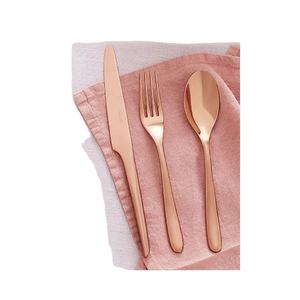 Juego de Cubiertos Modernos de Acero Inoxidable Color Oro Rosa, Juego de Utensilios Plateados de Lujo con Diseño de Palillos - Product Image 1