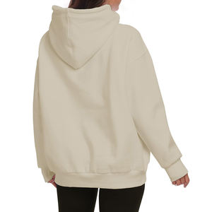 Sweat-shirt à épaules tombantes pour femme, personnalisé avec impression 3D en relief sur le devant, streetwear, écologique, respirant, 100% coton, haute qualité - Product Image 3