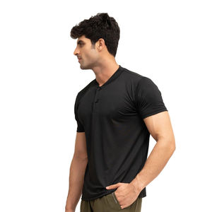 เสื้อยืดแบบมีกระดุมสำหรับผู้ชายผ้าฝ้ายแบบกำหนดเองเสื้อยืดฤดูร้อนคุณภาพสูงพร้อมโลโก้ส่วนตัวสร้างแบรนด์ของคุณเอง - Product Image 4