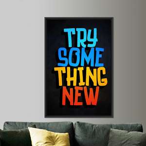 Modern Colorful Canvas Artwork: Printed Design for Home & Office,Black <b>Framed</b> - Product Image 1