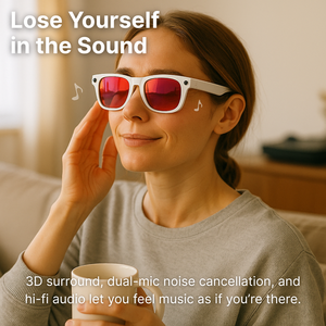 Lunettes intelligentes NEXLENZ NL-Z2 avec objectifs anti-lumière bleue, 8MP, photo/vidéo mains libres, reconnaissance d'objets par IA, traduction en temps réel - Product Image 6