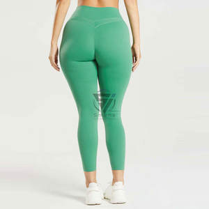 Leggings de Yoga de Cintura Alta con Control de Abdomen, Tejidos, con Logotipo Personalizado de Fábrica, Tallas Grandes, para Deportes y Fitness, para Mujer - Product Image 6