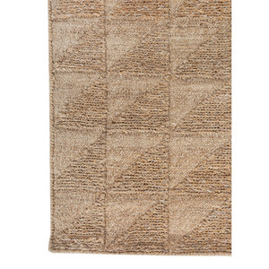 Alfombras de Lana Tejidas a Mano Hula Beige y Marrón con Patrón Geométrico AKWH-1001 para Uso Doméstico - Product Image 4