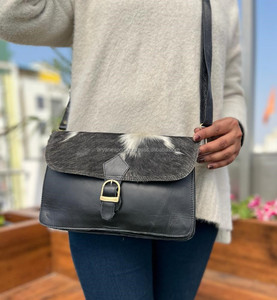 Nuevo bolso de cuero de vaca Real para mujer, bolsos cruzados occidentales, gran oferta, pelo de piel de vaca en cuero, bolso bandolera, bolsos de cuero genuino - Product Image 4