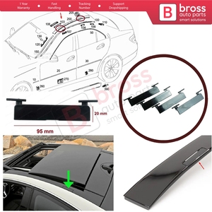 BSR516-1 Juego de 4 Cubiertas Decorativas para Portaequipajes de Techo Panorámico, 95*20 mm, para Clase C W204 S204 C204 2007-2015 20469071829040 - Product Image 5
