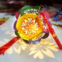 Kit de lanterne boule de fleurs en papier bricolage créatif suspension artisanale pour la famille artisanat interactif décoration de maison festive