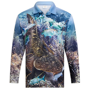 Maillot de pêche personnalisé sublimé en Spandex/Polyester, unisexe, protection UV UPF 50, respirant et séchage rapide pour activités de plein air - Product Image 2
