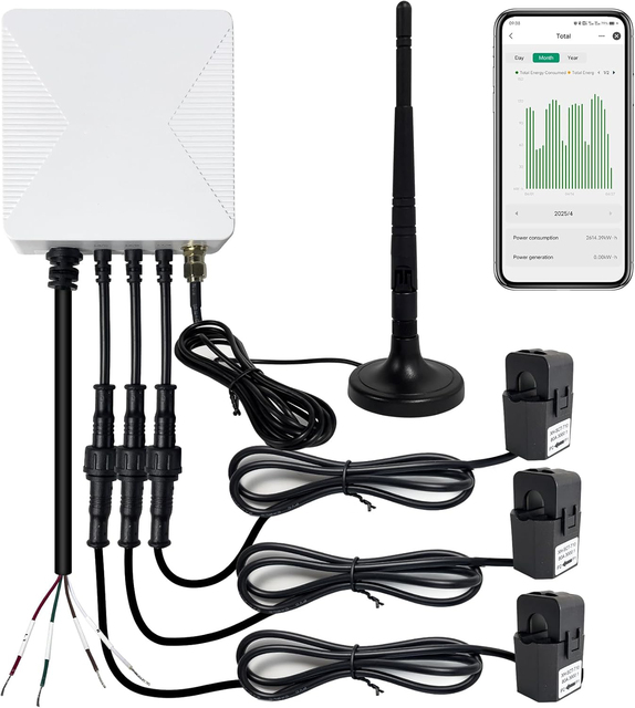 Zigbee Smart Three-phase Clamp Energy Monitor 80A-750A Home Automation Profile Power Meter Home Energy Management System