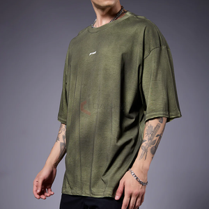 T-shirt surdimensionné 100% coton lourd Vintage Tee Logo personnalisé DTG Impression numérique Fabricant OEM - Product Image 3